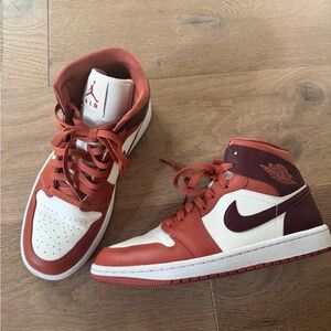 Nike Air Red and White Athletic Shoes